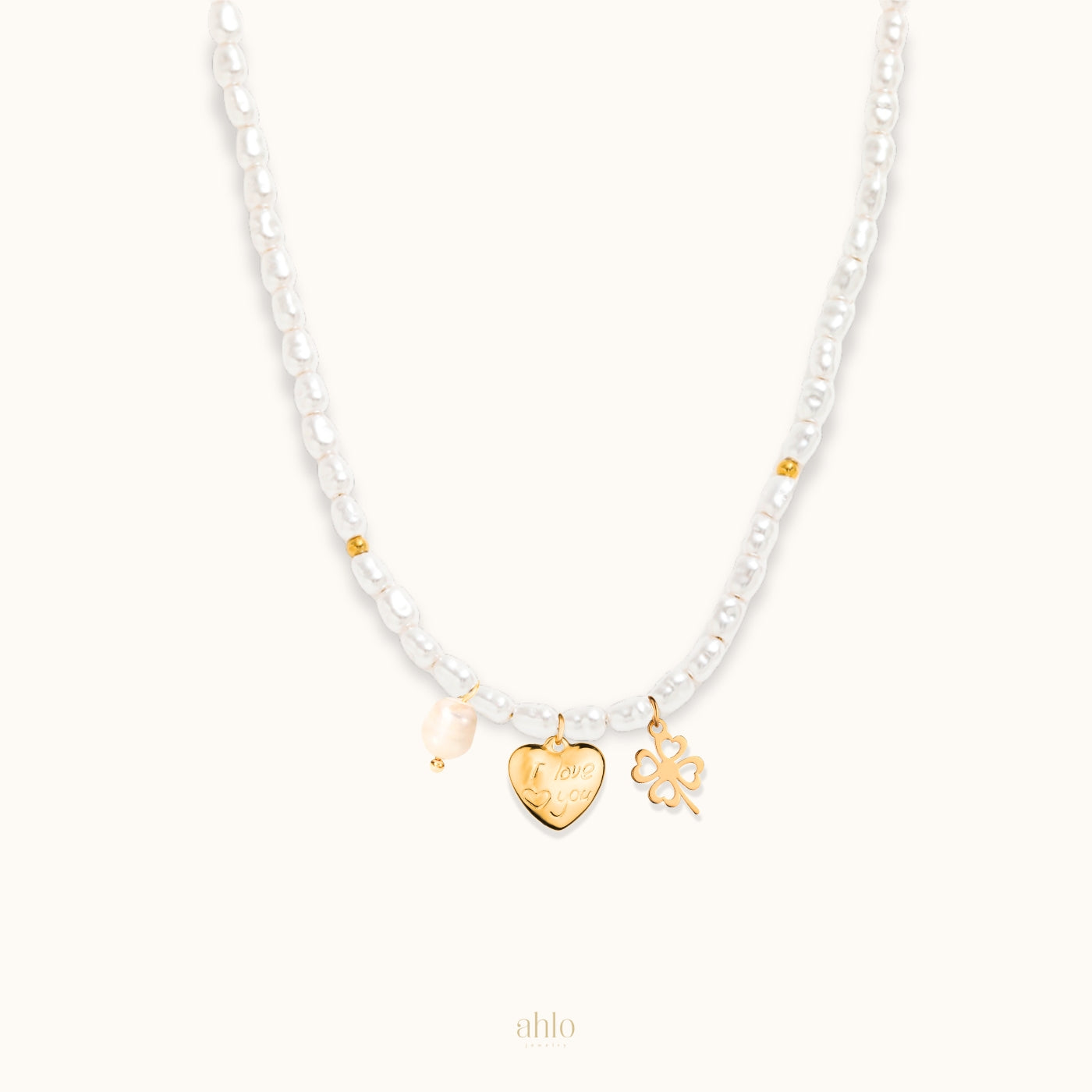 Gold Touch Pearl Necklace