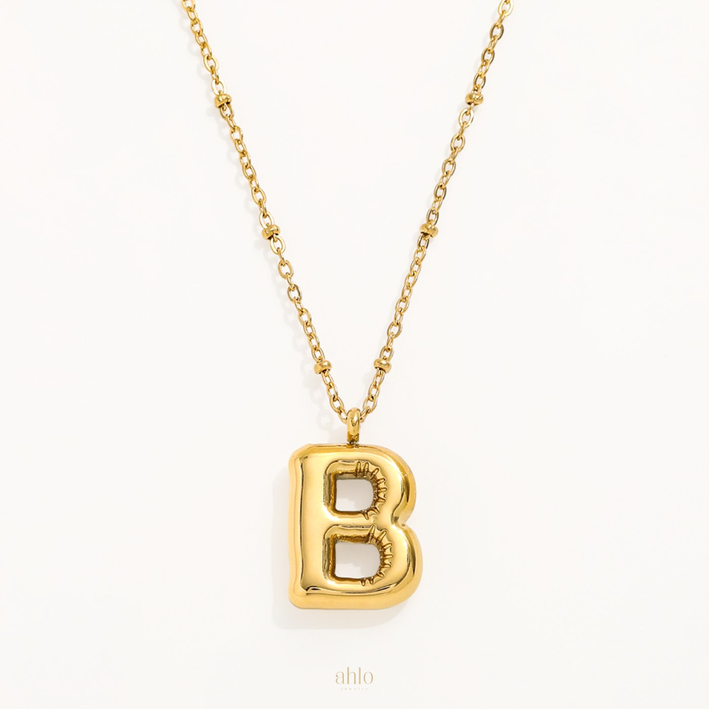 Bubble-Initial-necklace waterproof jewelry