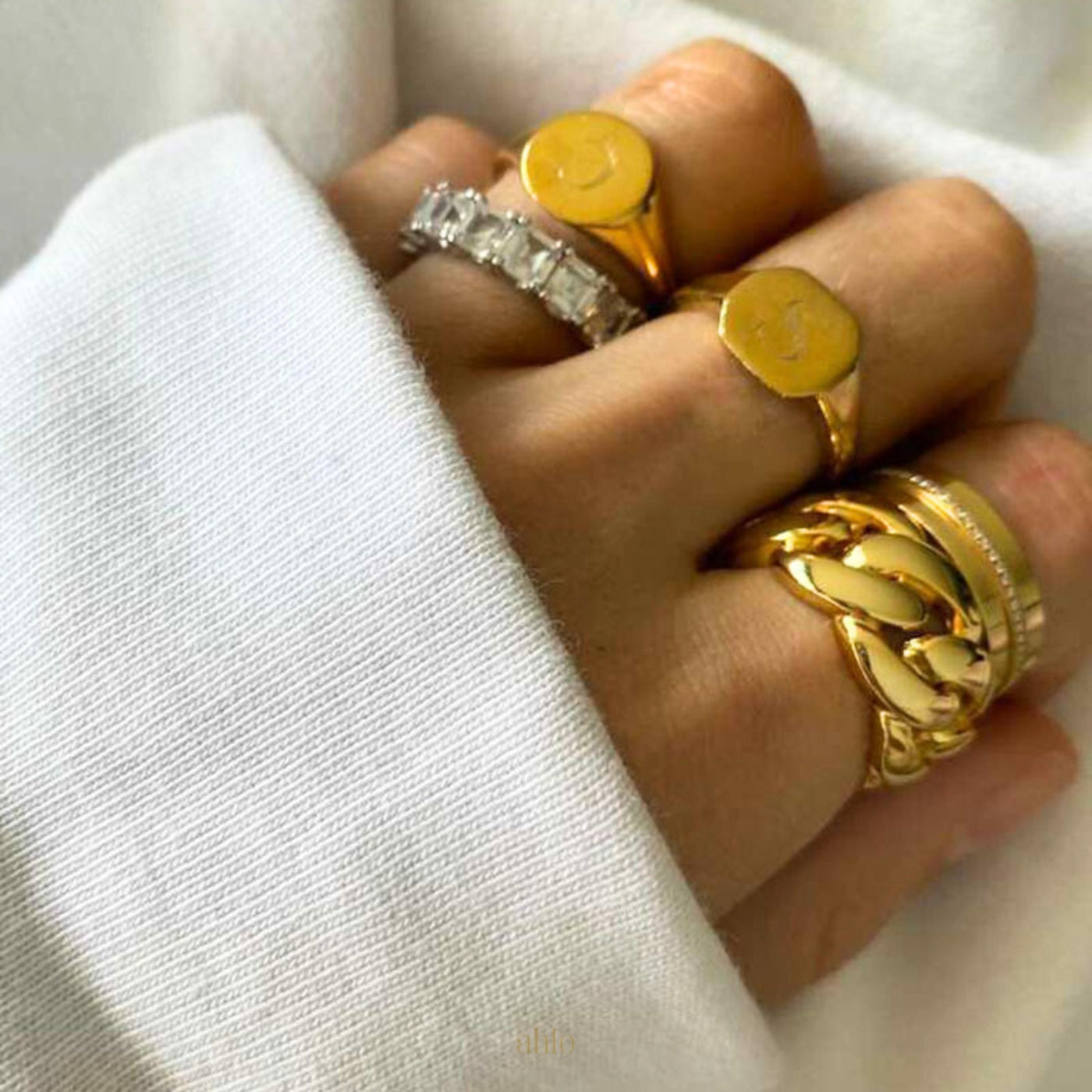 Gold Chain Ring