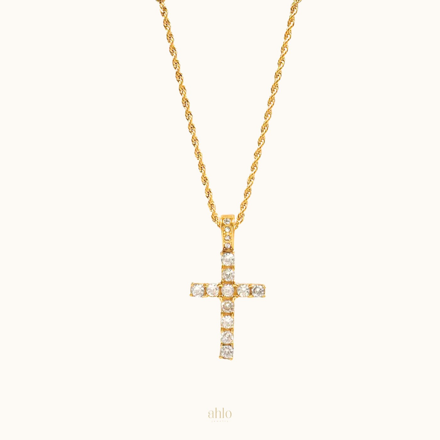 Radiant Cross Pendant Necklace