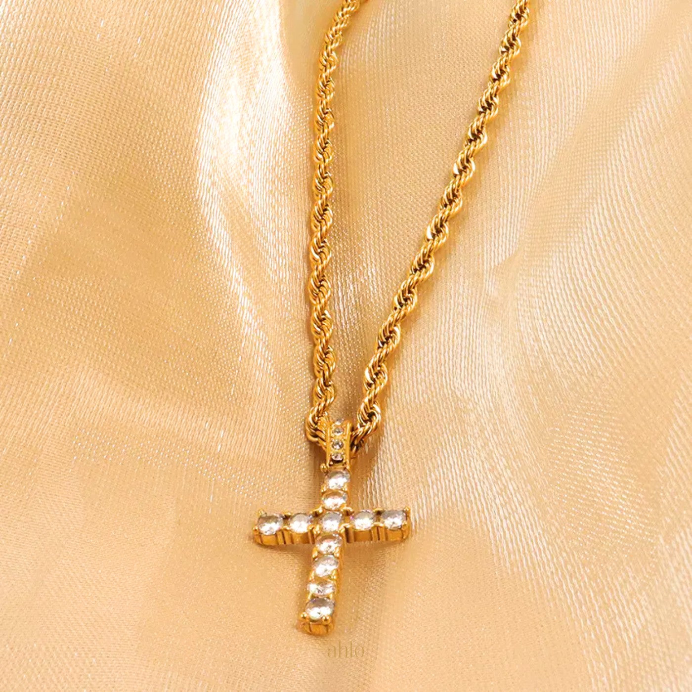 Radiant Cross Pendant Necklace